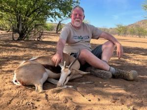 Broken horn springbok